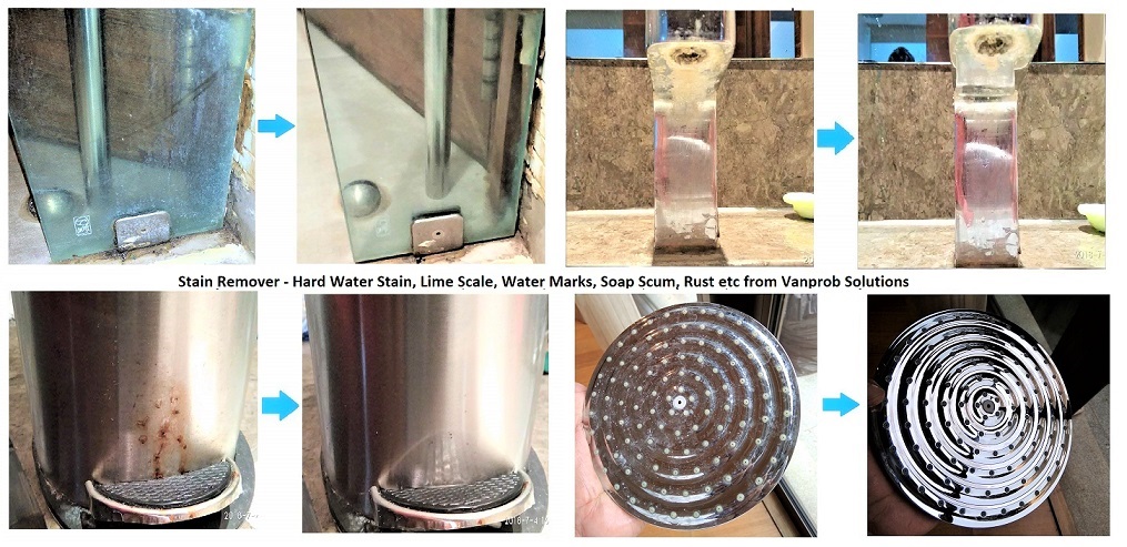 Hard Water Stain Cleaning Result by Vanprob Solutions